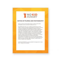 Taste of the Nation, Notification Sign Family Event, product thumbnail