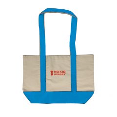 TOTN Canvas Tote with Blue Accents and Orange Imprint