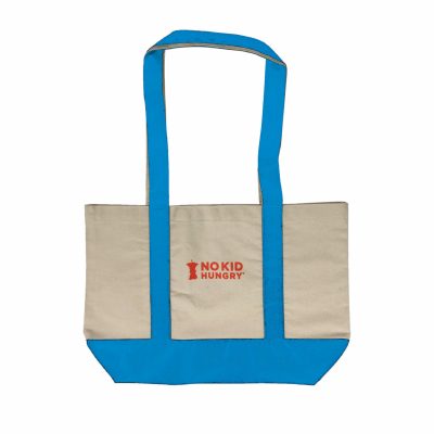 TOTN Canvas Tote with Blue Accents and Orange Imprint